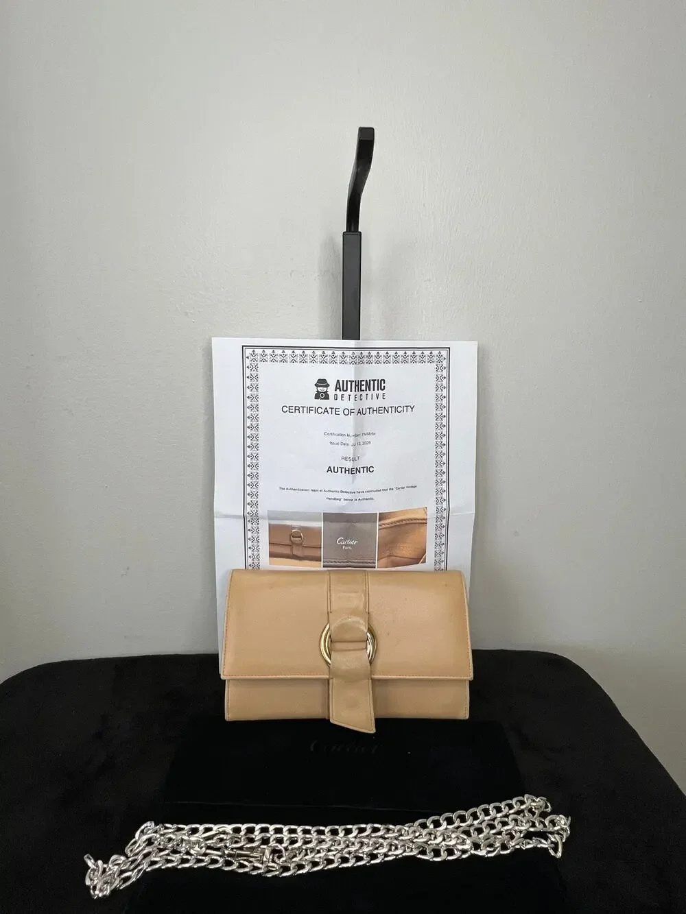 Authentic Cartier Must de Cartier Leather Wallet Clutch COA Dust Bag France